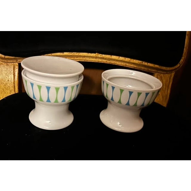 Ceramic 1960s Paul McCobb Contempri Sugar, Creamer & Sugar 3-Pieces Original Owner For Sale - Image 7 of 12