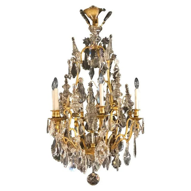 19th Century Bronze and Large Crystal Palatial Chandelier For Sale - Image 13 of 13