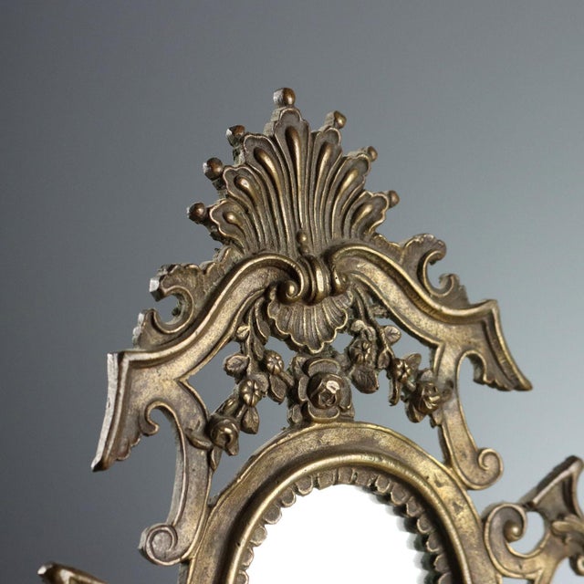 Small Bronze Table Mirror For Sale - Image 3 of 9