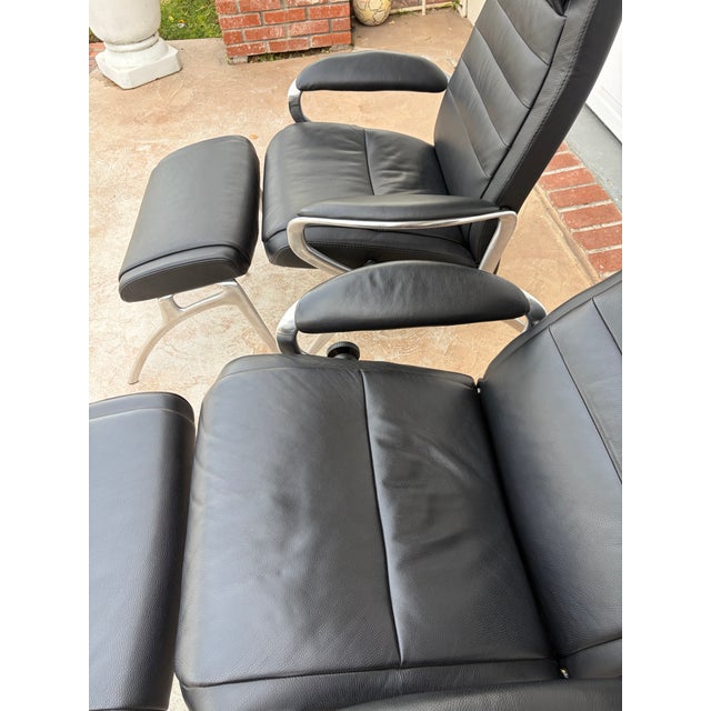 Ekornes ASA Ekornes Stressless Chairs With Ottoman For Sale - Image 4 of 10