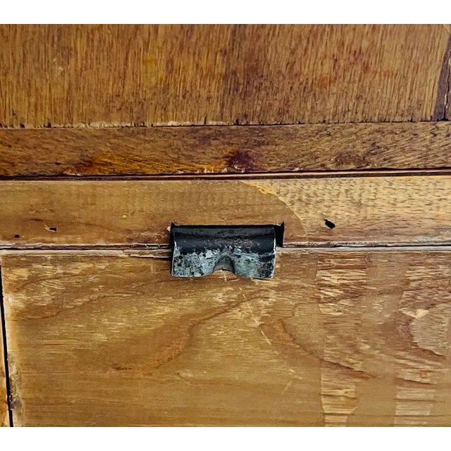 Brown Vintage Diminutive Tiger Wood Cabinet With Mirror For Sale - Image 8 of 13