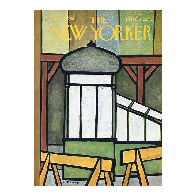 1966 Vintage New Yorker Cover, July 30, Original Cover by Donald Reilly, New York City, Subway Station For Sale