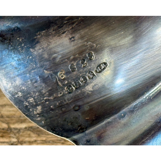 Antique Coastal Silverplate Shell Platter With Sculptural Nautical Coral Handle For Sale - Image 9 of 10