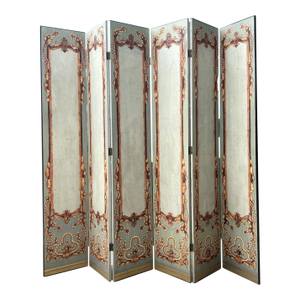 Vintage Neoclassical Paper Folding Screen