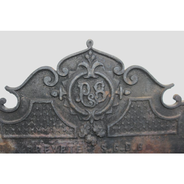 Antique French Napoleon III Fireplace Grate 19th Century For Sale - Image 4 of 11