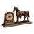 Vintage Electric Equestrian Copper Clock by Lanshire For Sale