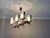 Brutalist Teak and Art Glass Chandelier, 1960s For Sale - Image 8 of 9