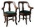 Hungarian Art Deco Swivel Barber Armchairs in Green Velvet with Wooden Frames, 1920s, Set of 2 For Sale
