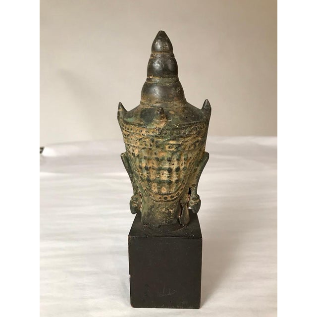 Bronze Head of the Buddha, 17th Century, Thailand For Sale - Image 10 of 12
