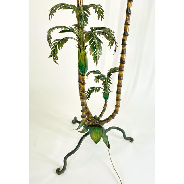 Handmade Metal Palm Tree Floor Lamp, France, 1920s For Sale - Image 15 of 16