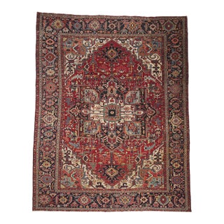 Late 19th Century Persian Serapi Rug, 11'09 X 14'10 For Sale