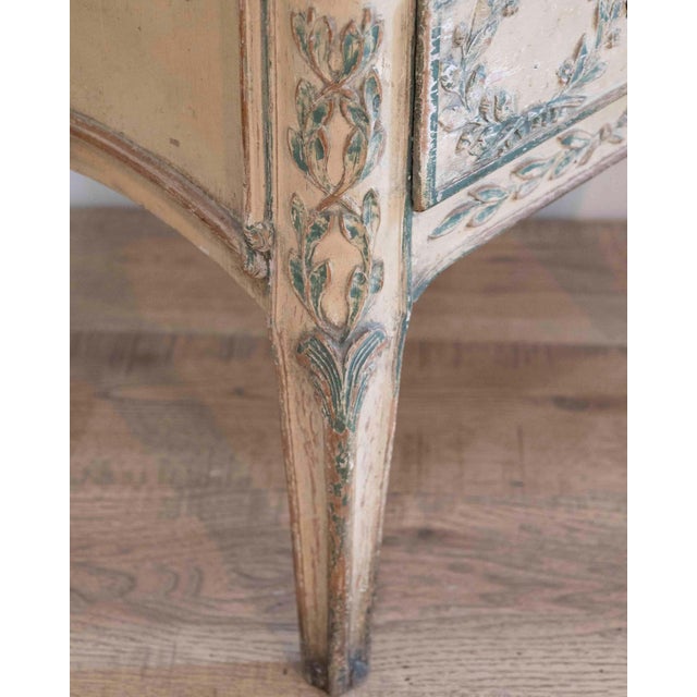 19th Century French Transition-Style Half Chest of Drawers with Marble Top For Sale - Image 12 of 13