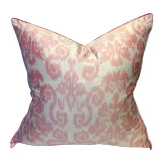 Williams Sonoma Home Silk Ikat Pillow For Sale
