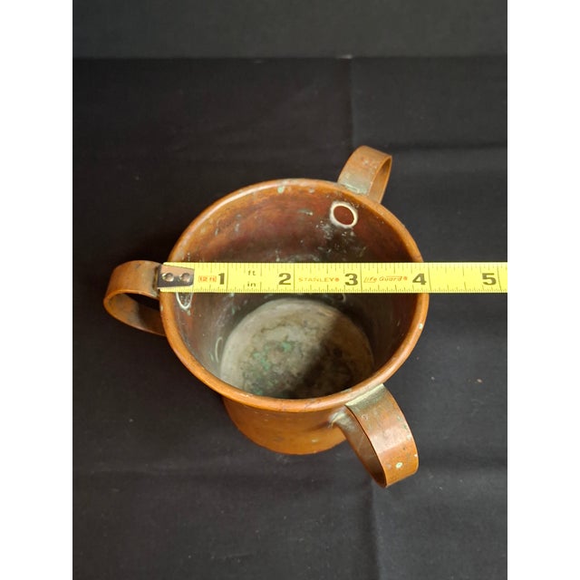 Rare Antique Russian Imperial Copper Mini Travel Netilat Yadayim 4" Wash Cup Moscow Mark For Sale - Image 17 of 18