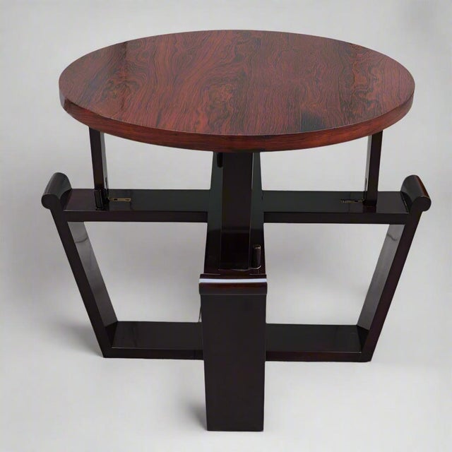 1930s Art Deco Round Coffee/Cocktail Table France For Sale In New York - Image 6 of 7