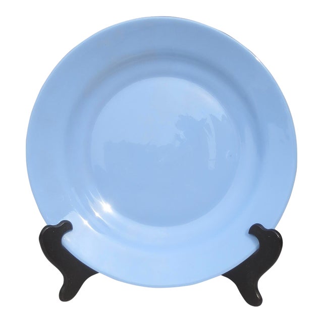 Chinese Blue Peking Glass Platter Circa 60s For Sale