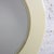 Glass Late 20th Century Modern Wall Mirror W/Round Off White Plastic Frame For Sale - Image 7 of 18