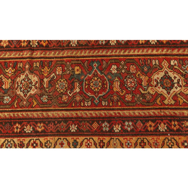 Fine Antique Persian Sultanabad Red, Blue, Yellow Rug For Sale - Image 4 of 9