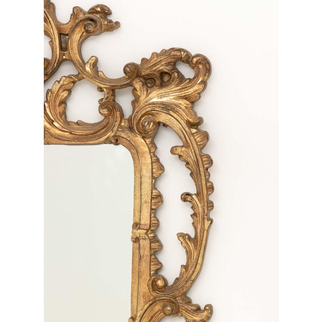 Rococo Style Silvered & Gilt Framed Mirrors, Pair For Sale - Image 11 of 13