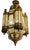Monumental Arab-Moorish Hanging Lantern in Pierced Metal with Translucent Panels, 1920s For Sale