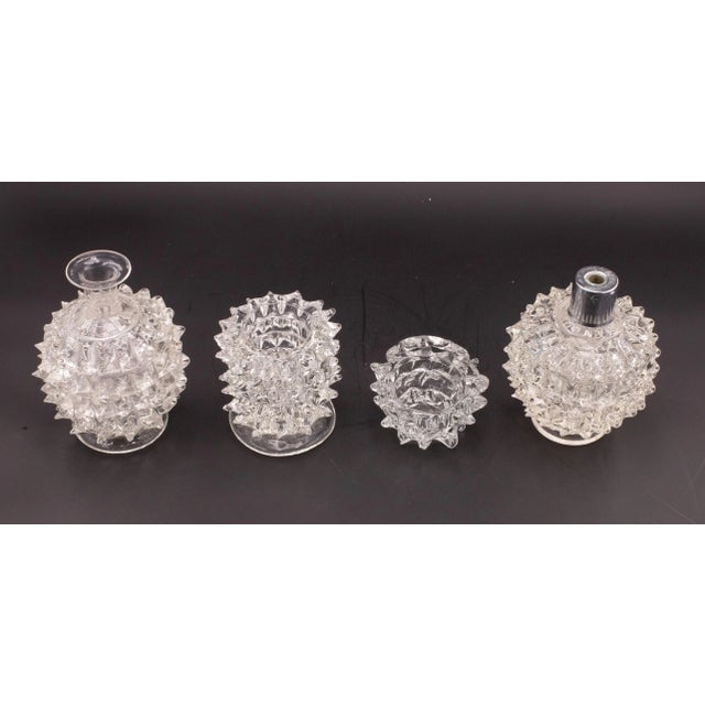 Barovier & Toso Set of 4 Vintage Ercole Barovier Rostrato Murano Italian Glass Vase for Barovier & Toso For Sale - Image 4 of 10