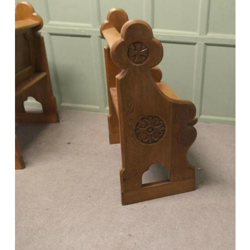 Arts and Crafts Hall Chairs in the style of Pugin, 1880, Set of 2 For Sale - Image 9 of 10