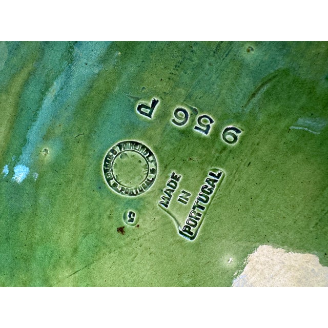 Vintage Bordallo Pinheiro Cabbage Leaf Platter For Sale In San Francisco - Image 6 of 7