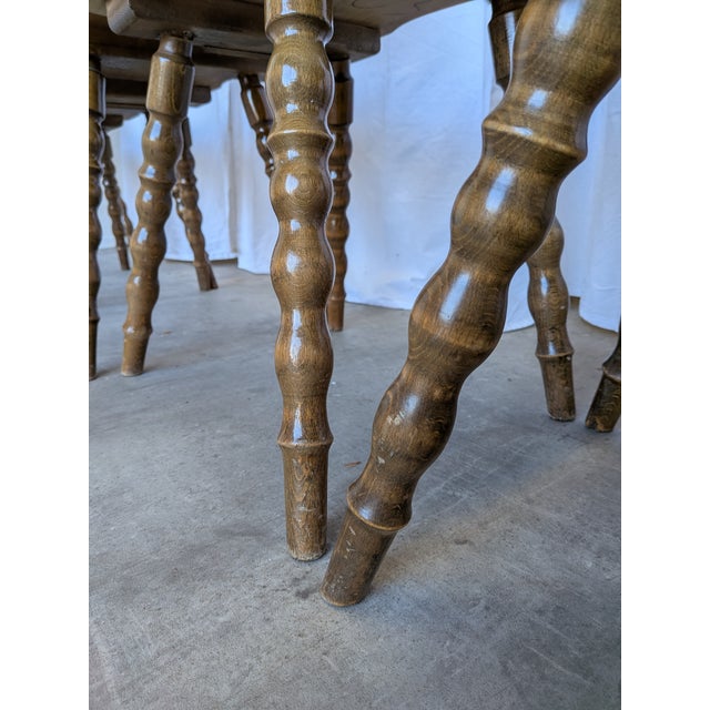 Vintage Tyrolean Heart Cutout Wooden Dining Chairs, 1970s, Set of 6 For Sale - Image 15 of 18