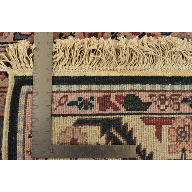 Heriz Rug 3’9” X 5’8” Blue Wool Vintage Tribal Hand-Knotted Oriental Carpet For Sale - Image 12 of 12