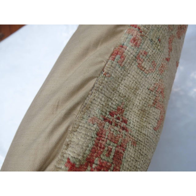 Mid-Century Modern Turkish Modernist Camel Red Rug Pillow For Sale - Image 3 of 5