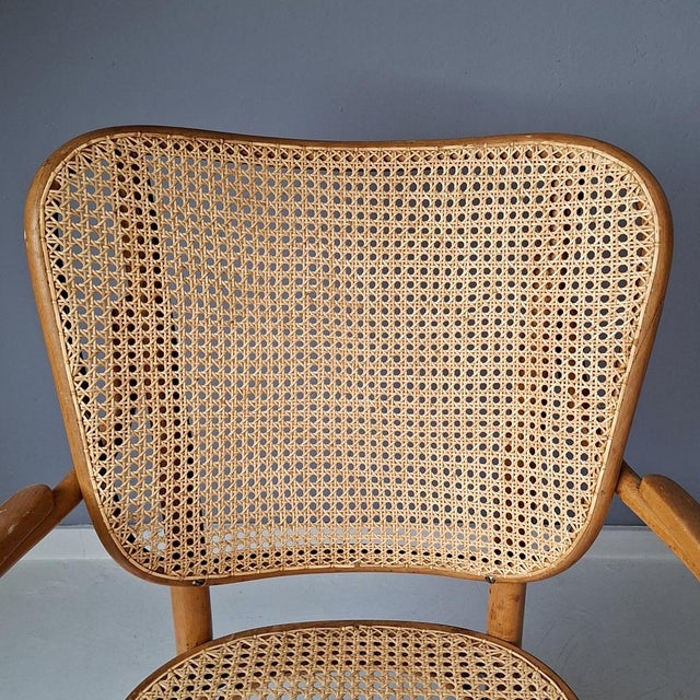 Wood No. E 821 F Chair by Eberhard Krauss for Thonet, 1930s For Sale - Image 7 of 13