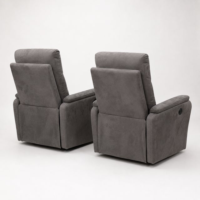 Electric Reclining Lounge Chairs, 2000s, Set of 2 For Sale - Image 4 of 6