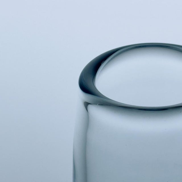 Original Blue Glass Vase by Per Lütken for Holmegaard, Denmark, 1960s For Sale - Image 10 of 17