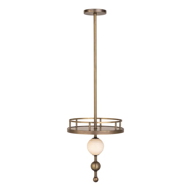 Hanging Lamp in Brass and Glass by Il Bronzetto For Sale