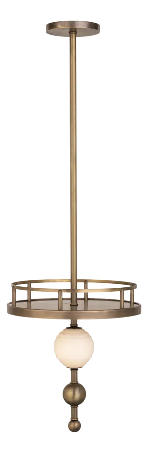 Hanging Lamp in Brass and Glass by Il Bronzetto