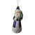 Vintage Polish Hand-Blown Glass Cobalt Blue Father Christmas Ornament For Sale