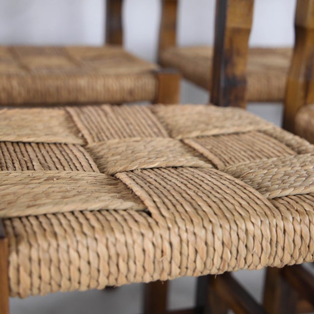 1980s Vintage Rope Stools, 1980s, Set of 8 For Sale - Image 5 of 16