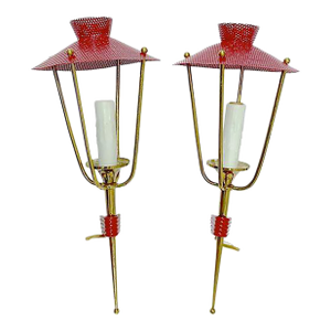 Vintage Maison Arlus Rigitulle Mid-Century Modern Sconces