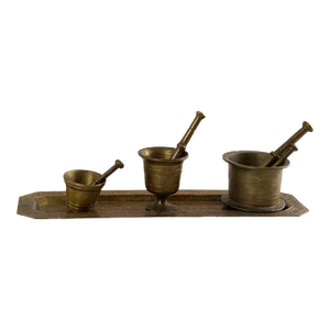 Vintage Miniature Brass Mortar & Pestle Collection
