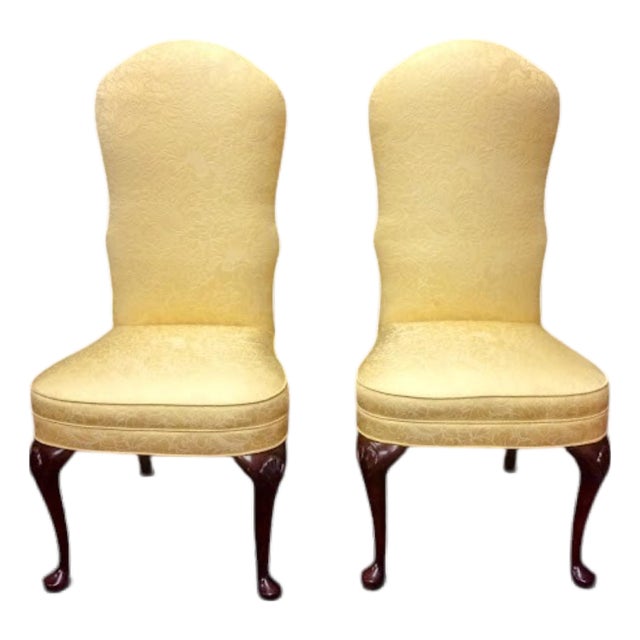 Vintage Yellow Accent Chairs, the Pair For Sale