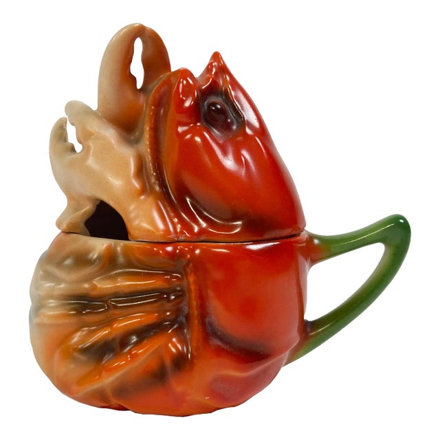 Vintage Royal Bayreuth Ceramic Lobster Creamer Bowl For Sale