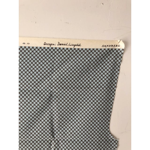 Vintage Swedish Fabric Can be use for pillow or small upholstery, 38” W X 60” L with light blue and brown colors small...