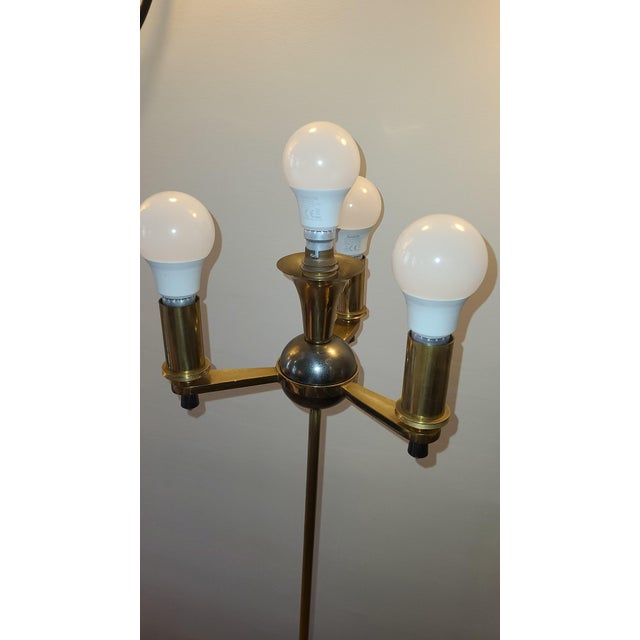 Gold Mid-Century Floor Lamp from Maison Petitot, 1950s For Sale - Image 8 of 10