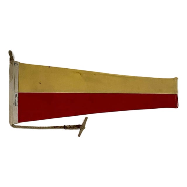 Vintage Nautical Signal Flag in Frame For Sale