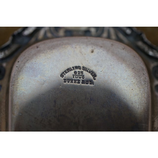 Silver Antique Art Nouveau Duhme & Co Sterling Silver 925 Pin Tray Dish 44g 5.5" For Sale - Image 8 of 11