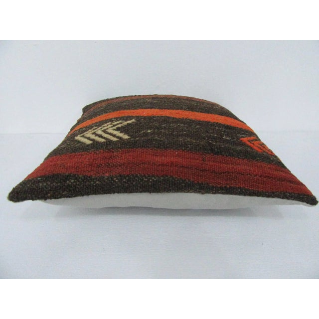 Handmade decorative pillow cover made from a vintage Turkish kilim rug. Backed with good quality cotton fabric. Pillow...