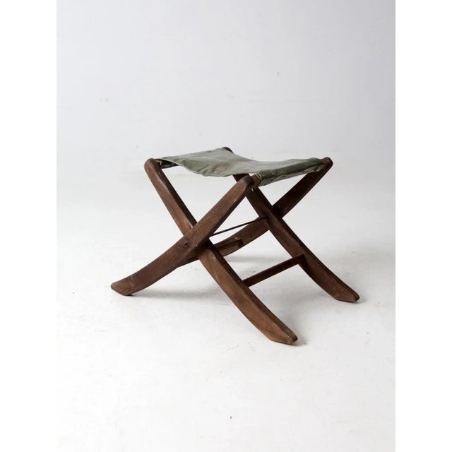 Mid 20th Century Vintage Camp Stool For Sale - Image 5 of 10