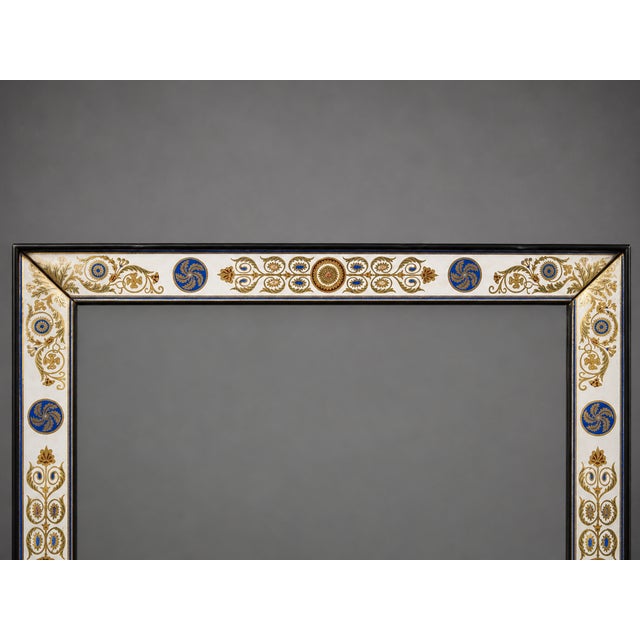Metal 19th Century French Charles X Verre Églomisé Mirror, Circa 1860 For Sale - Image 7 of 8