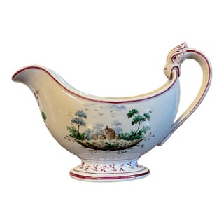 Antique Early 19th Century Italian Doccia Porcelain Sauce or Gravy Boat, Circa 1815 For Sale