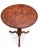 The round, stationary top features a hand-planed underside. It rests on a ring-turned pedestal column with a classic...